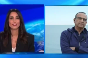 Carlo conti e la Co-conduttrice Giorgia Cardinaletti